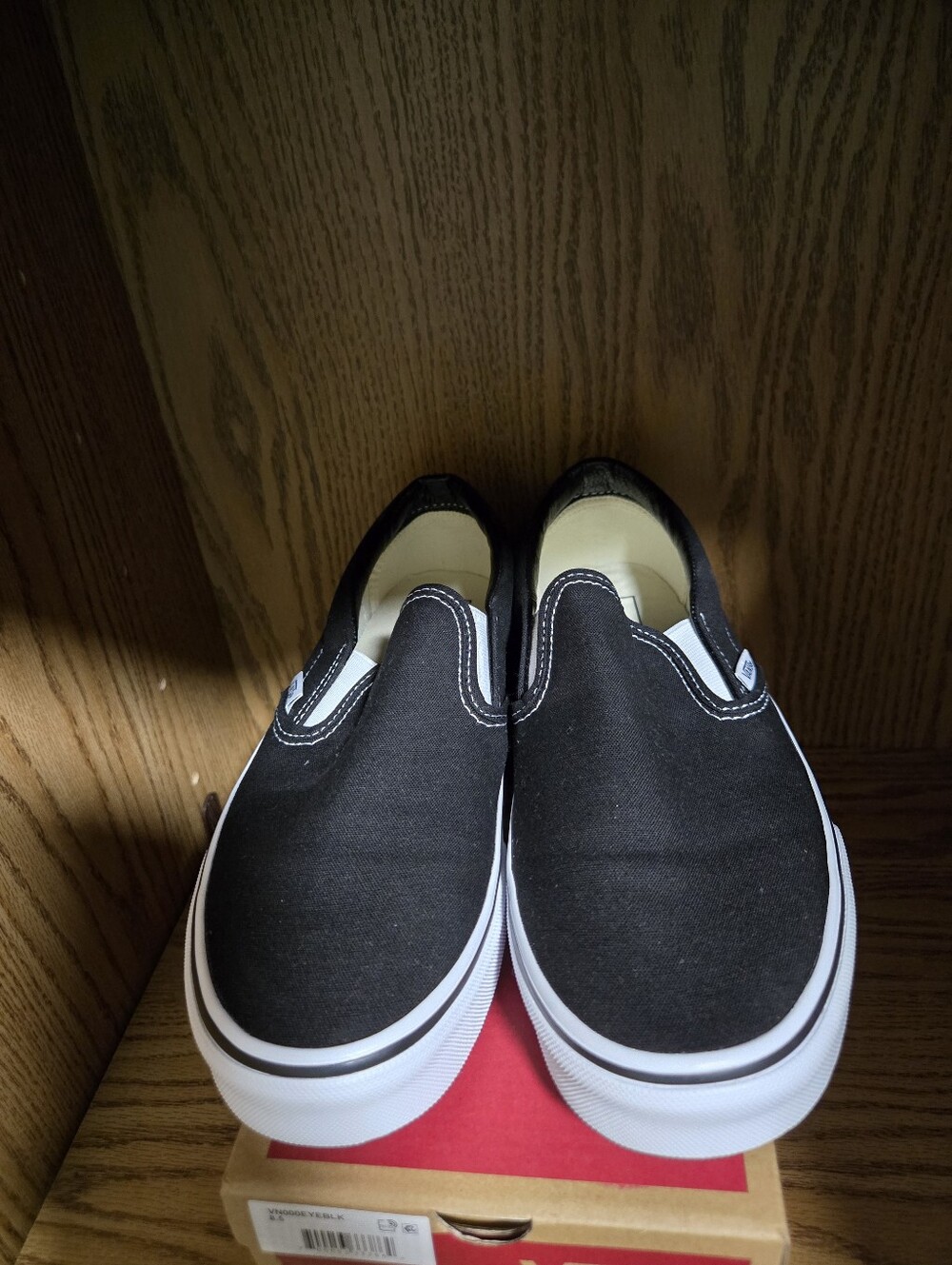 Vans Women's Black & White Classic Slip-On Sneakers